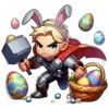 Стикер 19 🥚Пасхальные яички и популярные персонажи