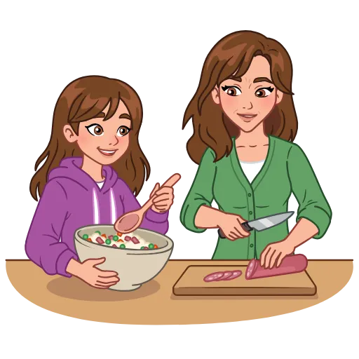🥗 Стикер «Семья» для Telegram