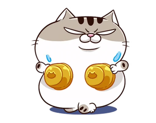 😥 Стикер «Fat Cat» для Telegram