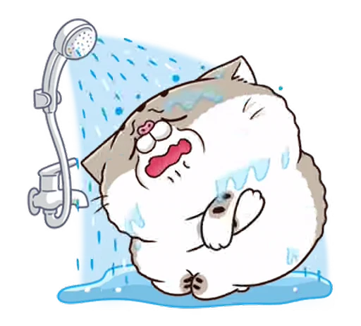 🚿 Стикер «Fat Cat» для Telegram