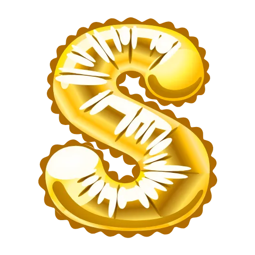 Стикер 19 Festive Font Emoji