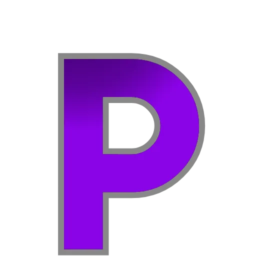 Стикер 15 PURPLE - фиолетовые анимированные буквы