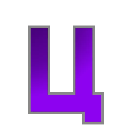 Стикер 20 PURPLE - фиолетовые анимированные буквы