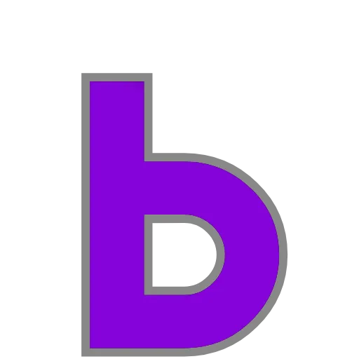 Стикер 26 PURPLE - фиолетовые анимированные буквы