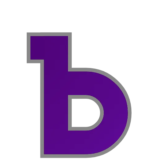 Стикер 24 PURPLE - фиолетовые анимированные буквы