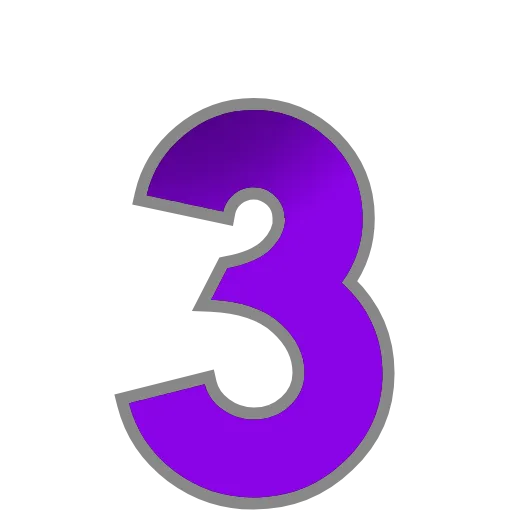 Стикер 36 PURPLE - фиолетовые анимированные буквы