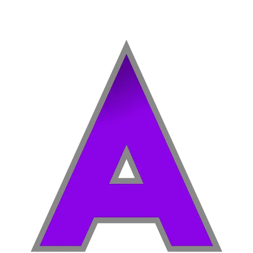 Стикер 45 PURPLE - фиолетовые анимированные буквы