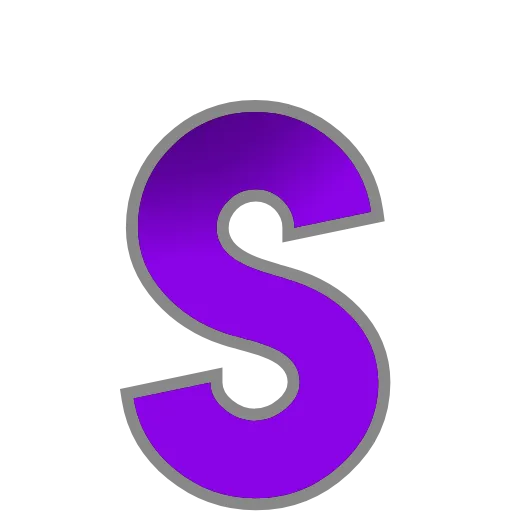 Стикер 57 PURPLE - фиолетовые анимированные буквы
