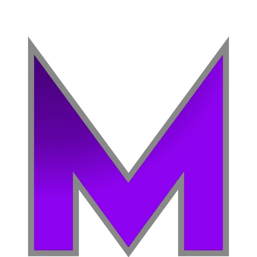 Стикер 12 PURPLE - фиолетовые анимированные буквы