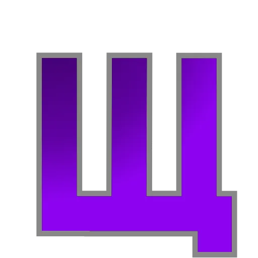 Стикер 23 PURPLE - фиолетовые анимированные буквы