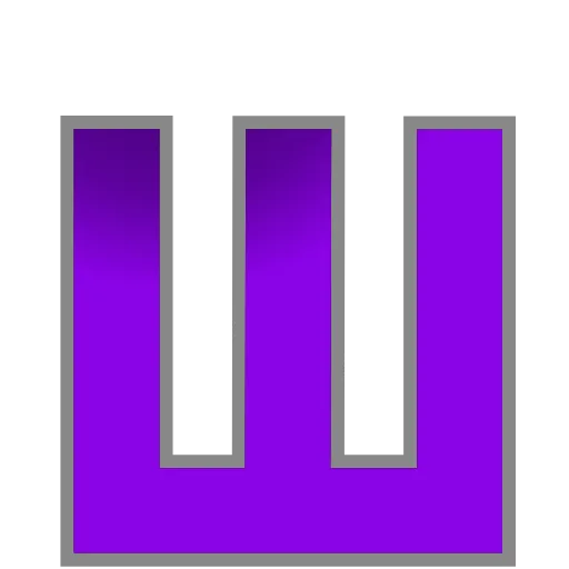 Стикер 22 PURPLE - фиолетовые анимированные буквы