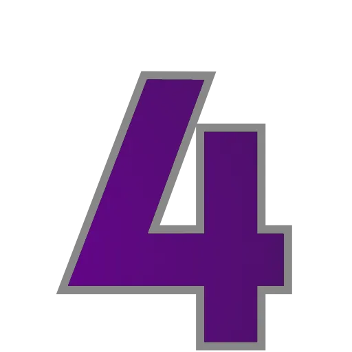 Стикер 37 PURPLE - фиолетовые анимированные буквы