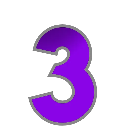 Стикер 9 PURPLE - фиолетовые анимированные буквы