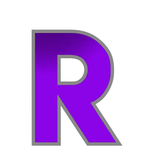 Стикер 56 PURPLE - фиолетовые анимированные буквы