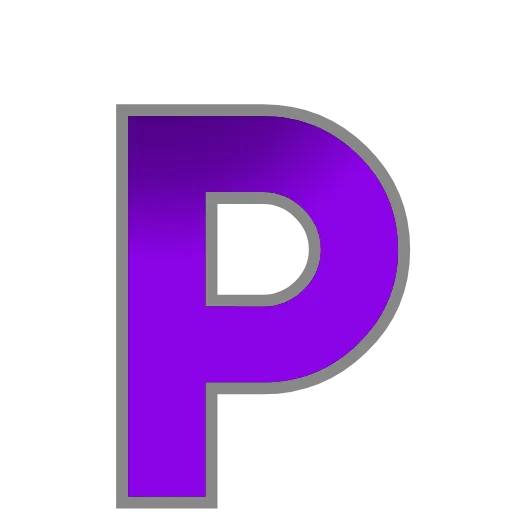 Стикер 54 PURPLE - фиолетовые анимированные буквы