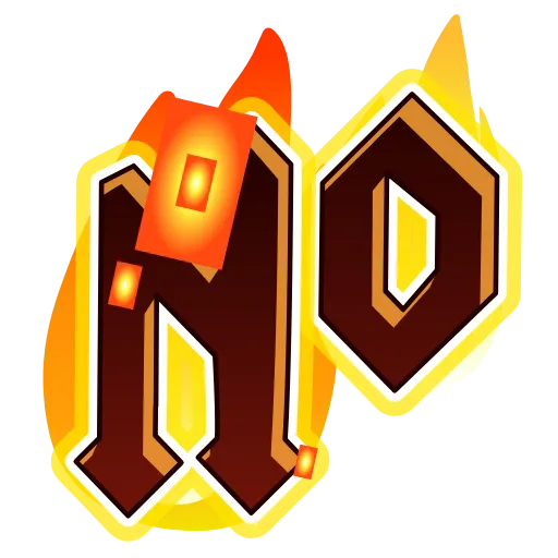 Стикер 45 Fire Font Emoji