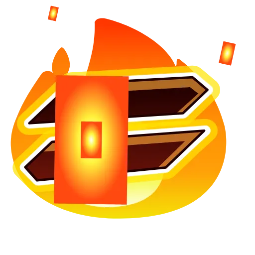 Стикер 42 Fire Font Emoji