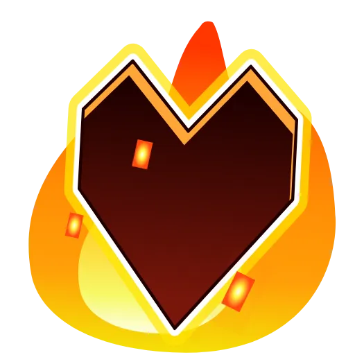 Стикер 51 Fire Font Emoji
