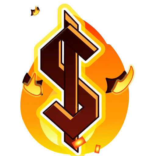 Стикер 48 Fire Font Emoji