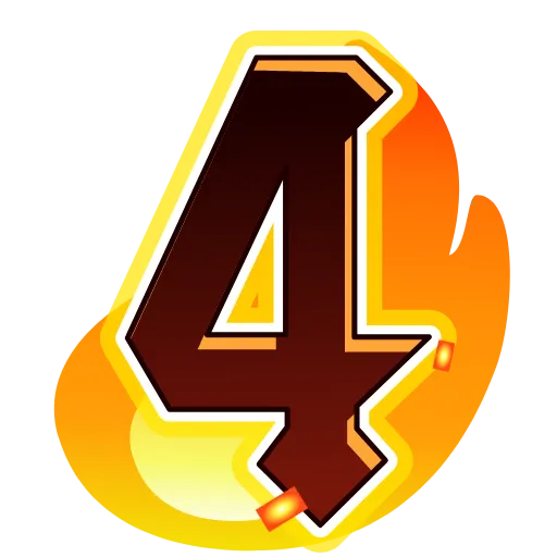 Стикер 28 Fire Font Emoji