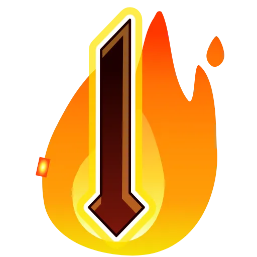 Стикер 9 Fire Font Emoji