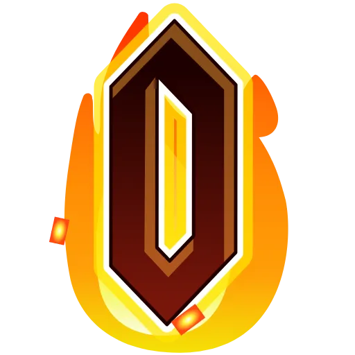 Стикер 15 Fire Font Emoji