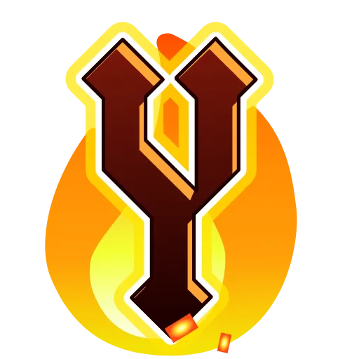 Стикер 23 Fire Font Emoji