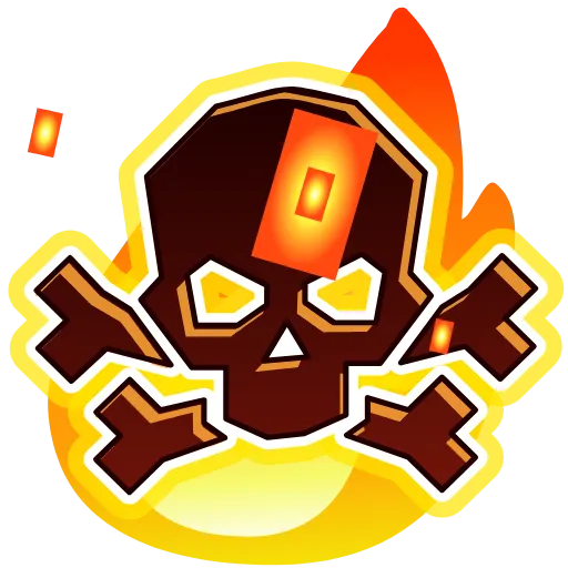 Стикер 55 Fire Font Emoji