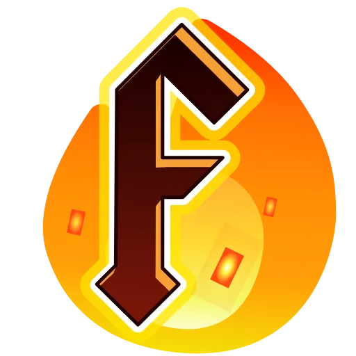 Стикер 6 Fire Font Emoji