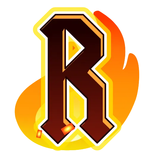 Стикер 18 Fire Font Emoji