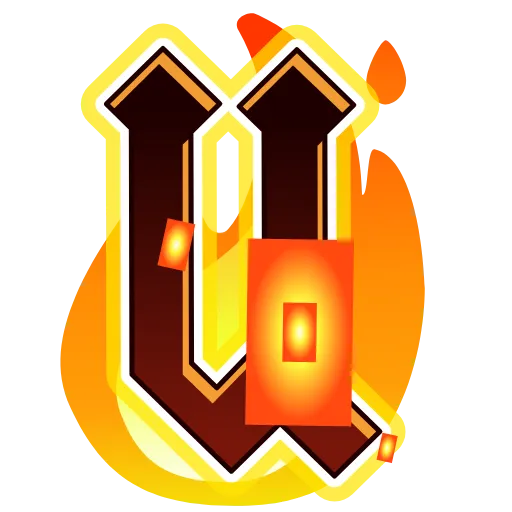 Стикер 20 Fire Font Emoji