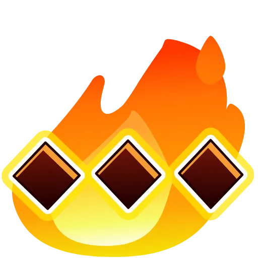 Стикер 39 Fire Font Emoji