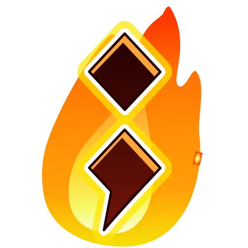Стикер 37 Fire Font Emoji