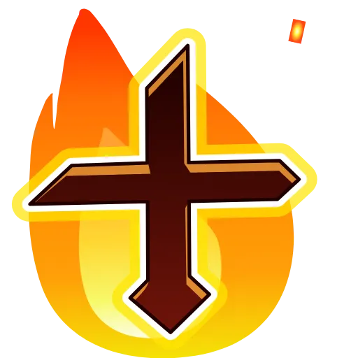 Стикер 40 Fire Font Emoji