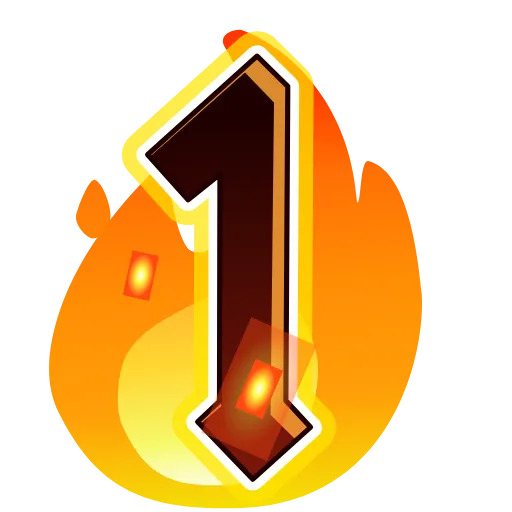 Стикер 25 Fire Font Emoji