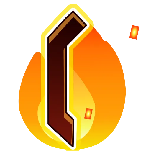 Стикер 43 Fire Font Emoji