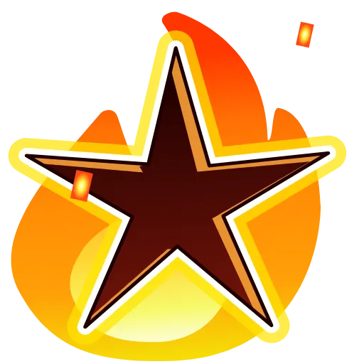 Стикер 49 Fire Font Emoji