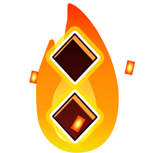 Стикер 36 Fire Font Emoji