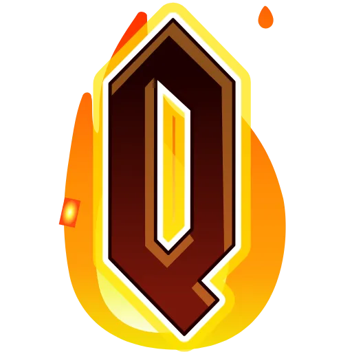 Стикер 17 Fire Font Emoji