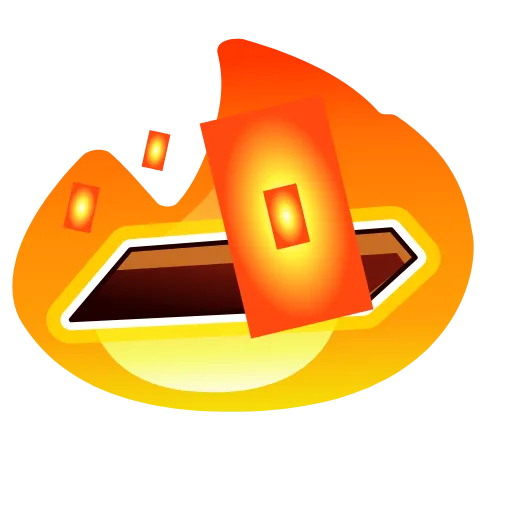 Стикер 41 Fire Font Emoji