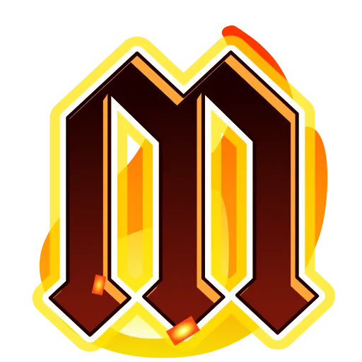 Стикер 13 Fire Font Emoji