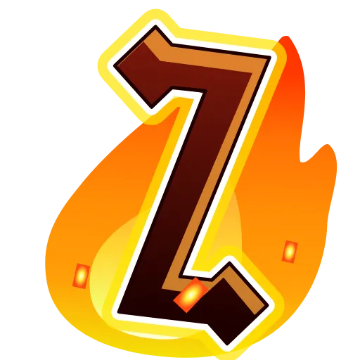 Стикер 24 Fire Font Emoji