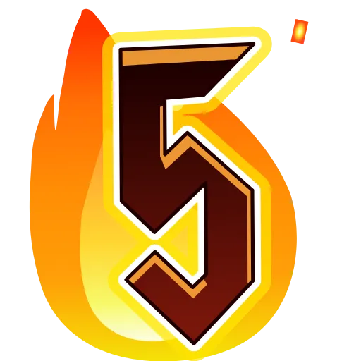 Стикер 29 Fire Font Emoji