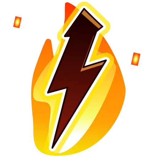 Стикер 50 Fire Font Emoji