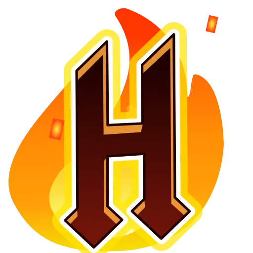 Стикер 8 Fire Font Emoji