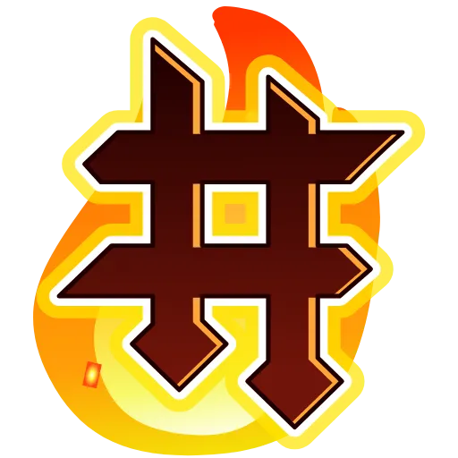 Стикер 47 Fire Font Emoji