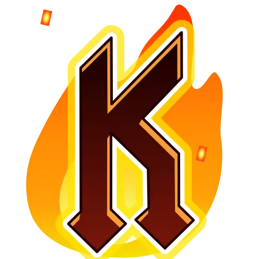 Стикер 11 Fire Font Emoji