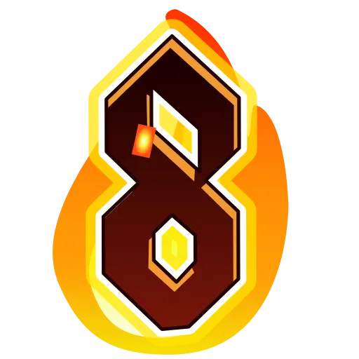 Стикер 32 Fire Font Emoji