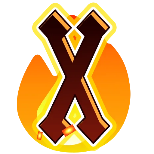 Стикер 22 Fire Font Emoji