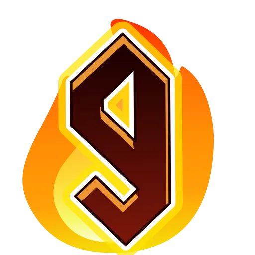 Стикер 33 Fire Font Emoji